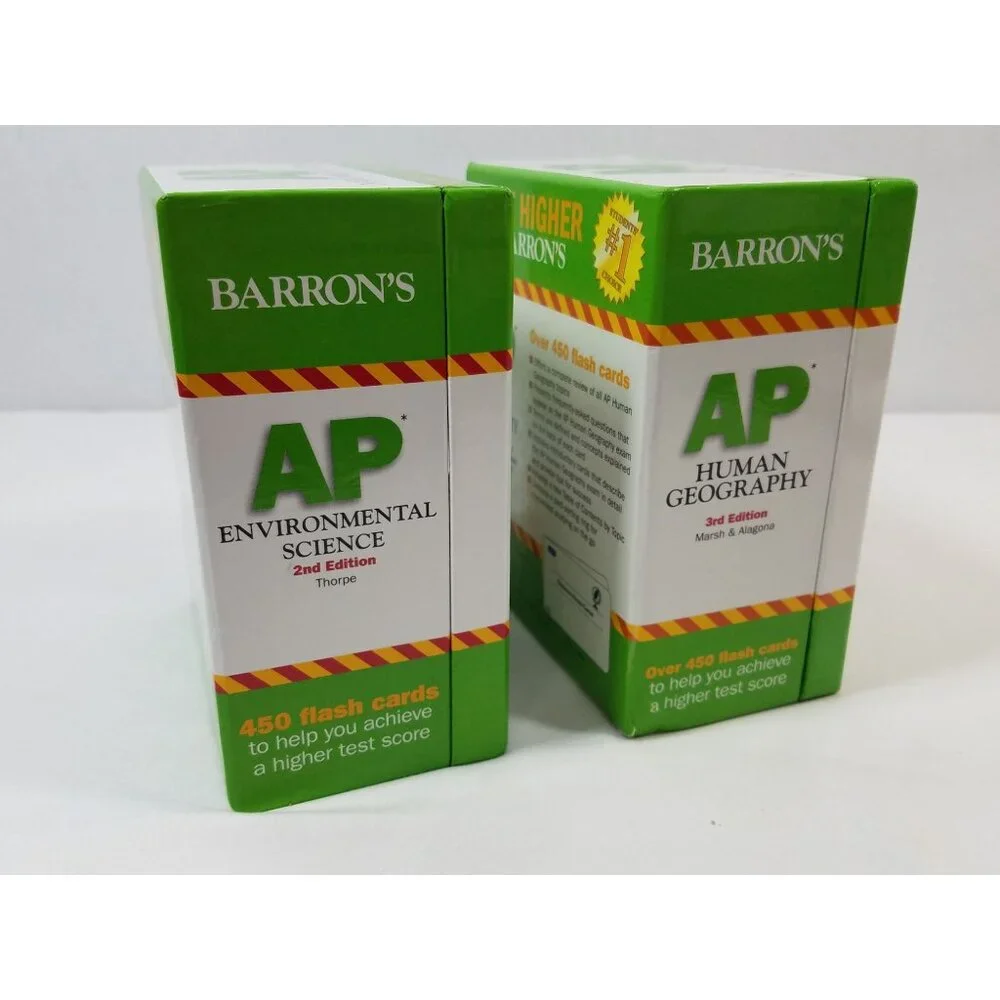 Barron's AP Human Geography  & Enviromental Science Flash Cards 450+ Cards
